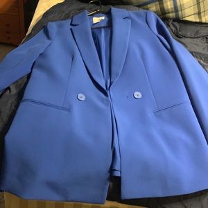 Blue, oversized blazer